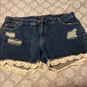 Forever 21 distressed shorts